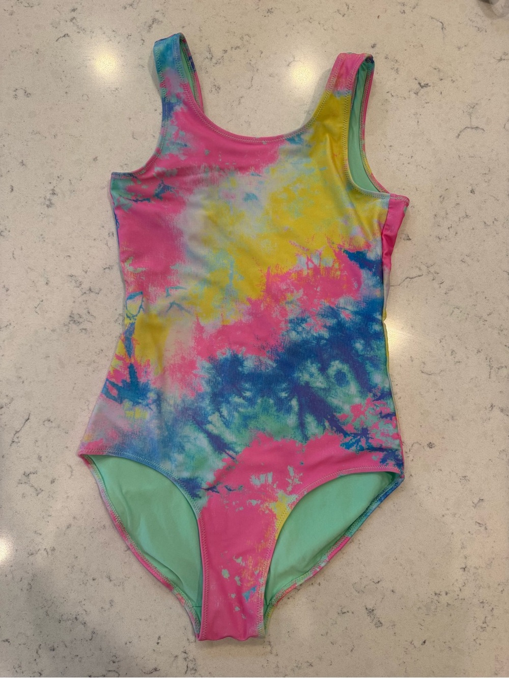 H&M Multicolor Tie-Dye One-Piece Swimsuit - Pink, Yellow, Blue, Mint